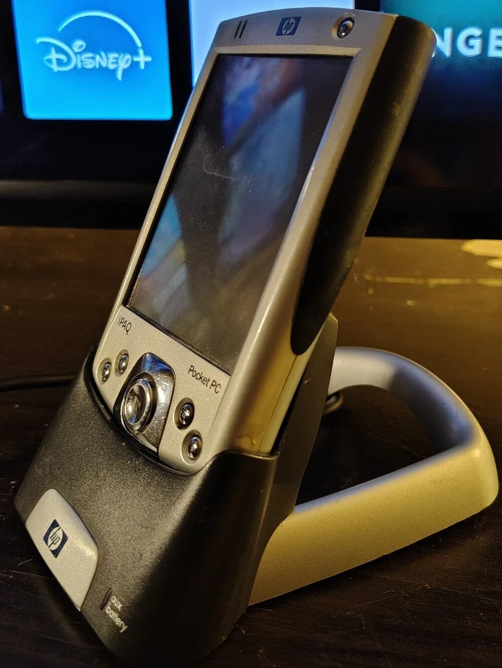 Vintage HP iPAQ Pocket PC PDA Handheld Bundle with USB Desktop Cradle